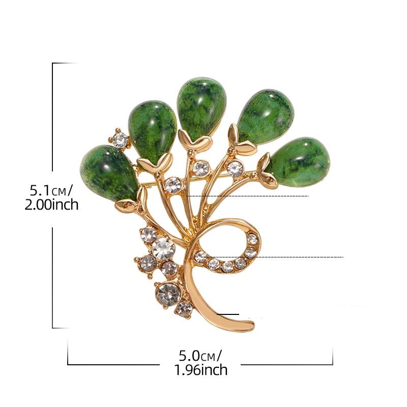 Women Girls Fashion Elegant Flower Crystal Brooch Badges High-end Exquisite Rhinestone Floral Pin Jewelry For Women Men Gift