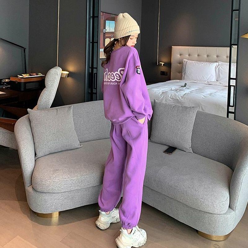 2022 Autumn/Winter Salt-Style Streetwear: Korean Loose Sweater and Casual Two-Piece Set for Female Students