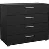 PEPE 4-Drawer Chest - Black Decor - W80 X D40 X H68 Cm