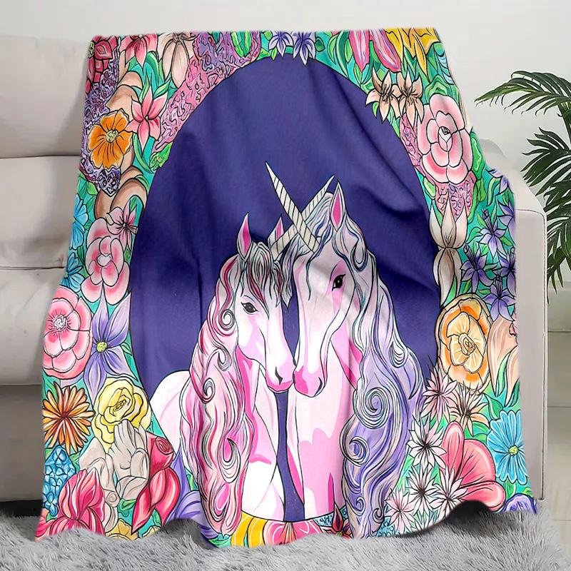 Unicorn Fantasy Blanket Soft Comfortable All Seasons Perfect Sofa Office Nap Travel Birthday Gift Christmas Present