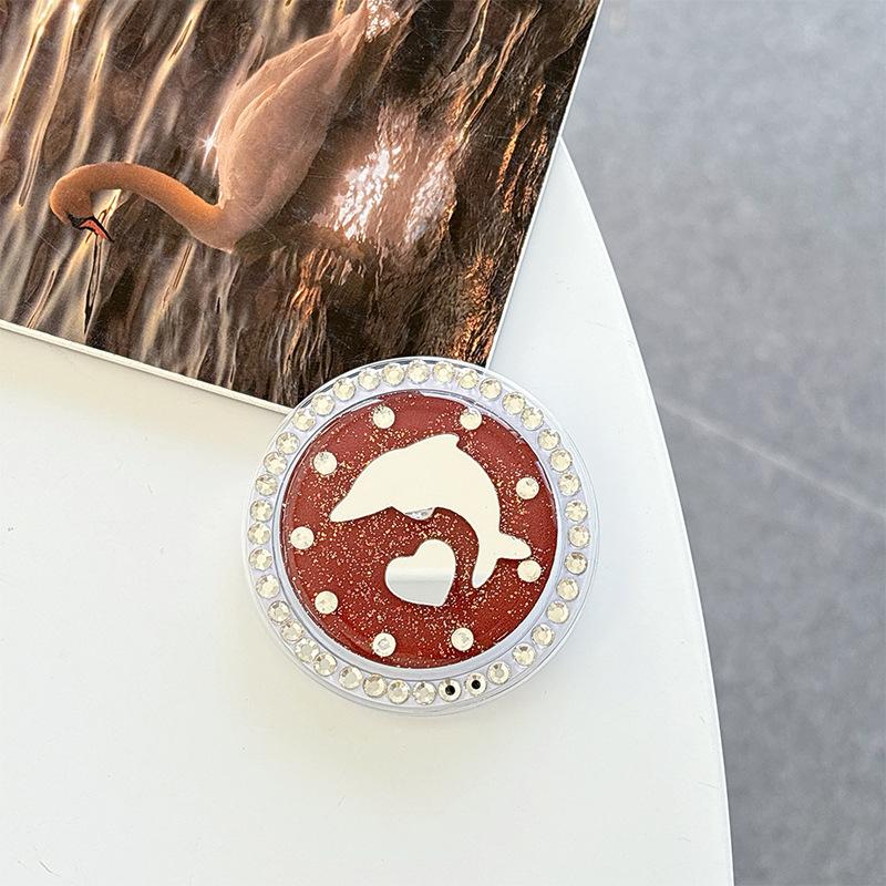 Retractable Desktop Phone, Airbag Holder, Dolphin Love Mirror, Creative Rhinestone Magnetic Suction Ring, Luxury Ring.