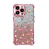 Full screen floral application Apple 17 fulcrum mobile phone case iphone15promax electroplating 16 makeup mirror bracket 14