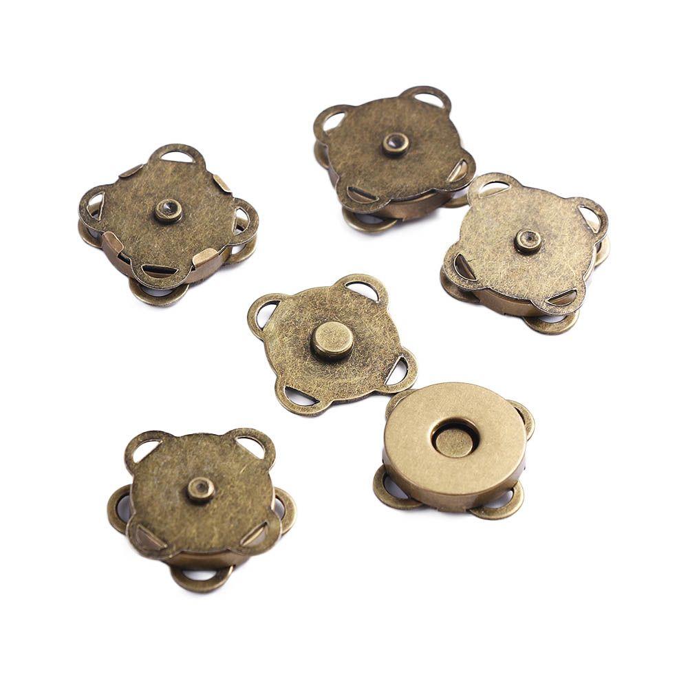 Creative Silvery For Bag,Wallet,Notebook Making Metal Clasp Closures Sewing Buttons Snaps DIY Accessories Adsorption Buckle