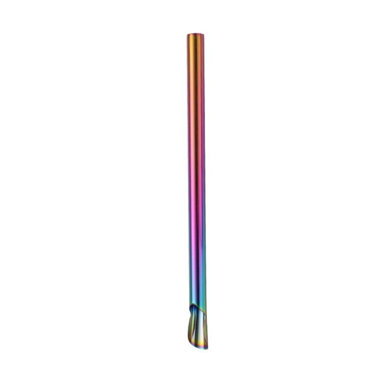 Wide Opening Cup Tubes, Seven Count 304 Steel Beverage Tube Set for Fruit Beverage Cups, Counter Corners and Casual Household Serving