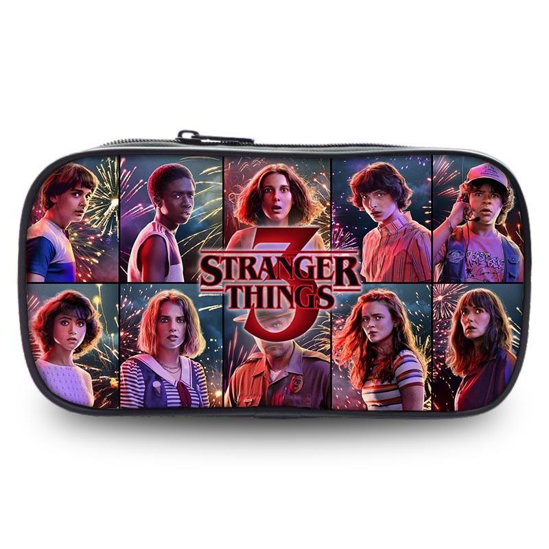 Stranger Things Student Pencil Case Large Capacity Single Layer Stationery Box Stationery Bag Storage Bag Environmentally Friendly And Portable