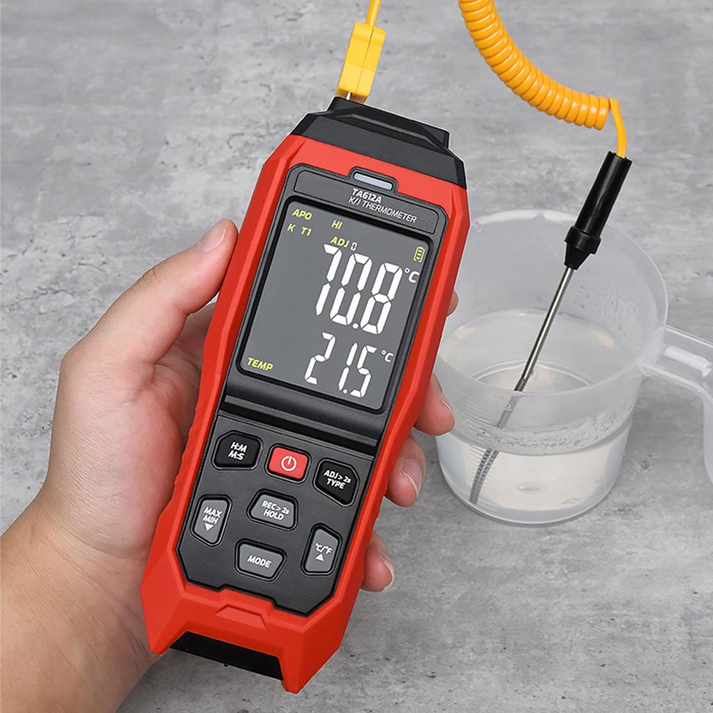 TASI TA612C 4 Channels K/ J Type Thermocouple Thermometer -200~1372/ -328~2501Stopień Fahrenheita Handheld Digital LCD Temperature Meter 5000 Groups