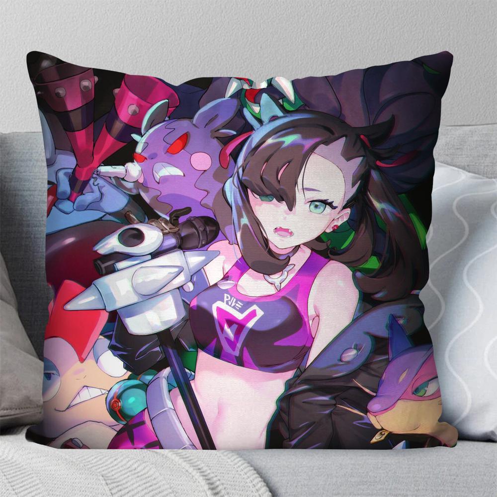 Marnie Animation P-Pokemon Pillow Case Square Pillow Bedroom Sofa Leisure Comfort Cushion Car Living Room Home Decoration 40X40