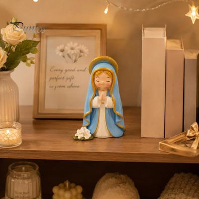 Statua da Giardino in Resina, Statuine di Bambine Carine, Mini Statuetta da Collezione in Preghiera, Decorazione per Camera da Letto Piccole Statue Ornamenti per Casa Ufficio Scrivania