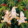 Snowman Christmas Tree Pendant Santa Claus Xmas Hanging Doll Plush Elk Ornament  Christmas Party