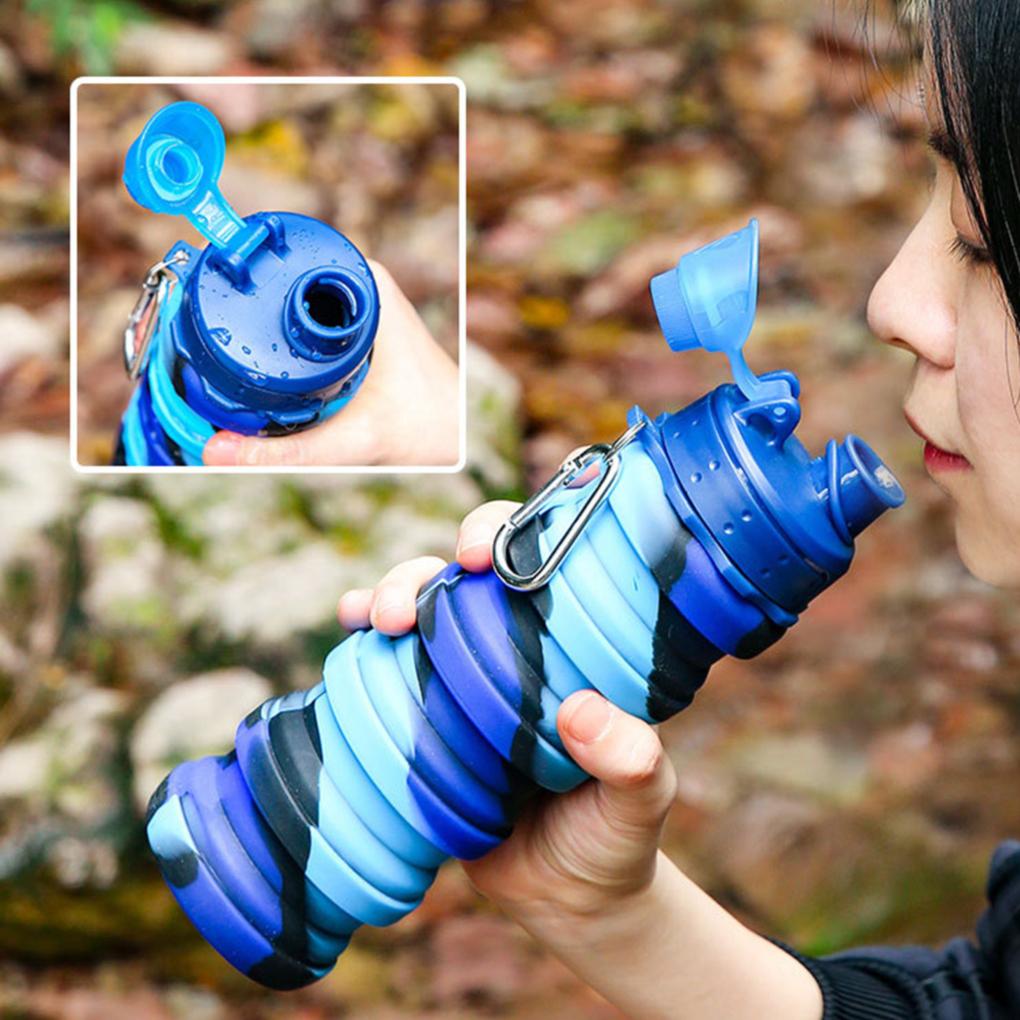 Silicone Retractable Folding Collapsible Water Coffee Bottle Cup Outdoor