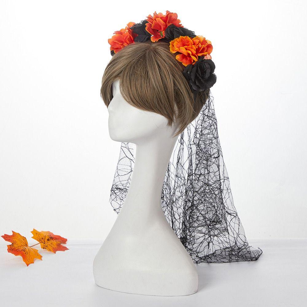 Halloween Costume Halloween Veil Headband Gothic Witch Hair Hoop Hair Accessories