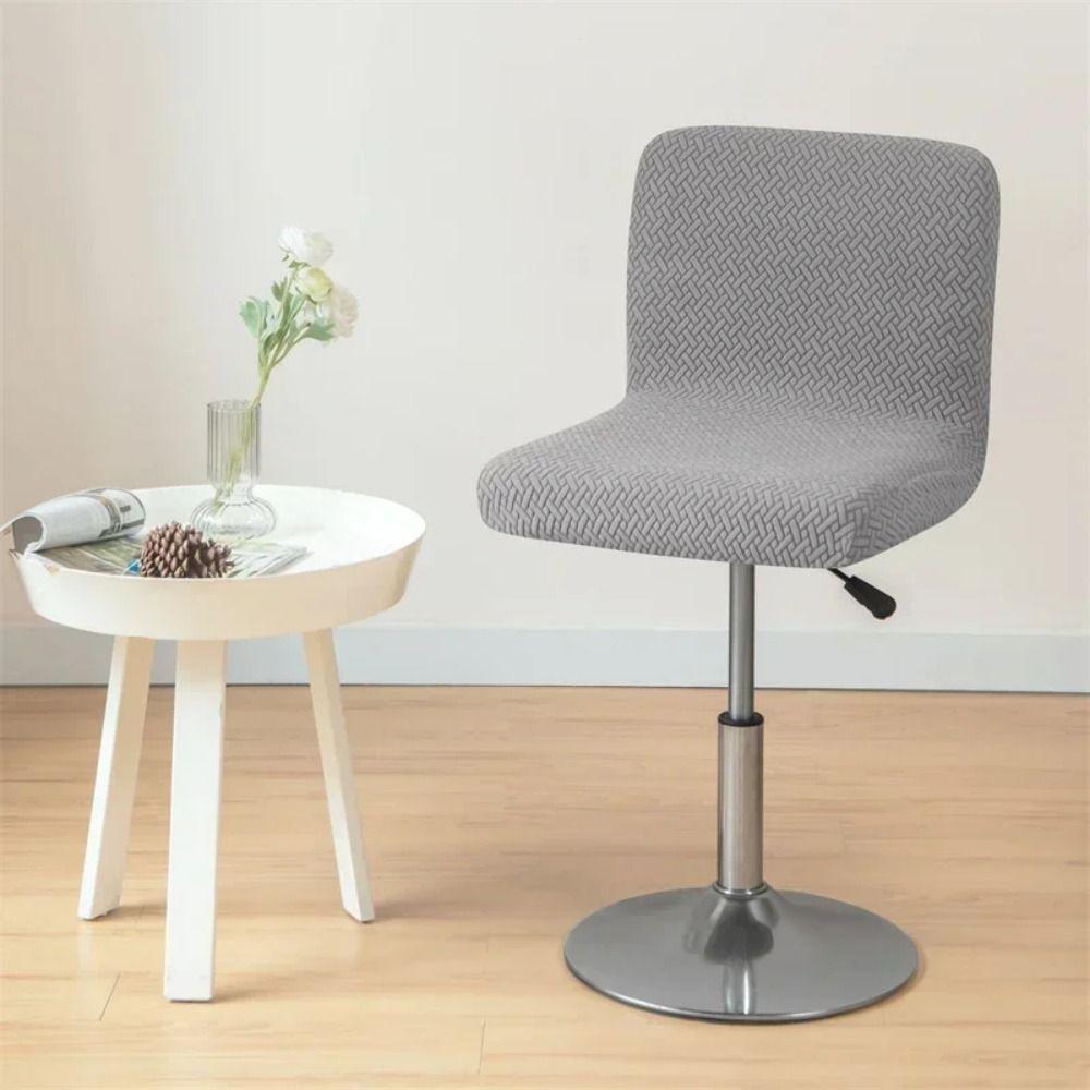 Stretchable Restaurant Stool Cover Jacquard Pattern Dining Chair Cover  for Dining Room