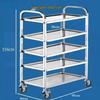 Commercial 5-Tier Kitchen Serving Trolley