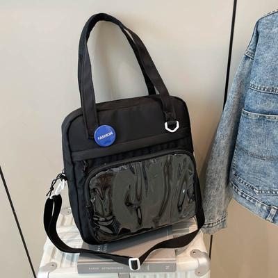 Lässige Tasche Umhängetasche Täglich Transparent Babytasche Schulter Canvas Große Kapazität Campus Pendeln