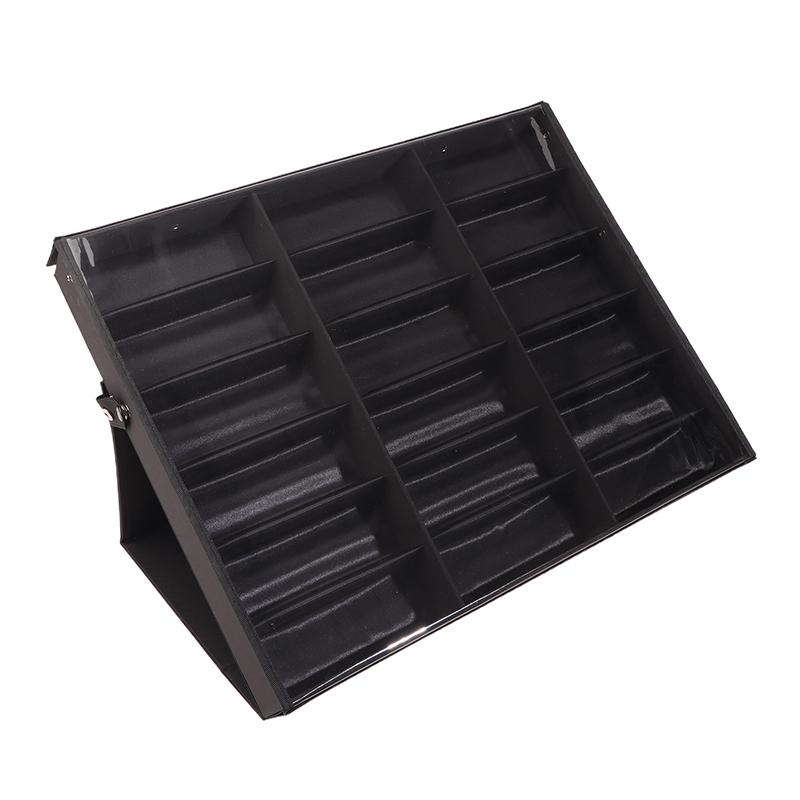 5/18 Grids Flip Eyeglass Display Box Showcase Sunglasses Case Storage Organizer For Women Men