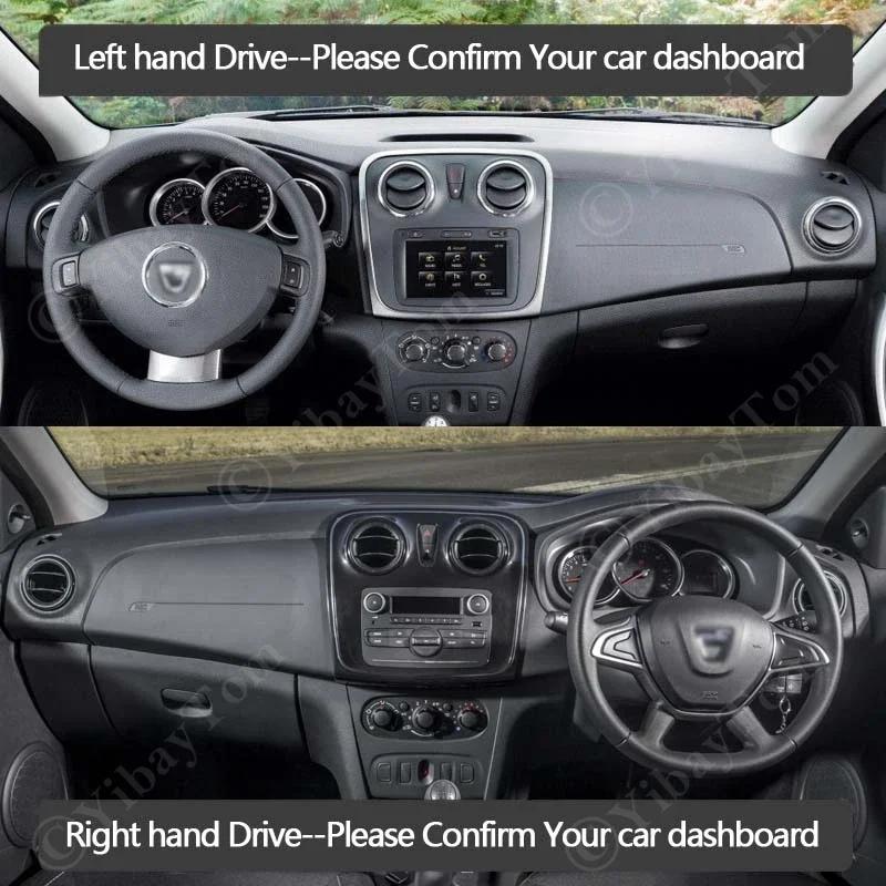 For Dacia Renault Sandero Stepway II 2 RS 2013 -2020 Dashboard Cover Protective Pad Dash Board Sunshade Carpet Anti-UV Dashmat