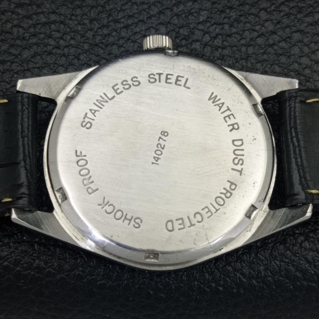 VINTAGE HMT JAWAN HAND-WINDING INDIAN MENS BLACK COLOR DIAL WATCH A700106-5