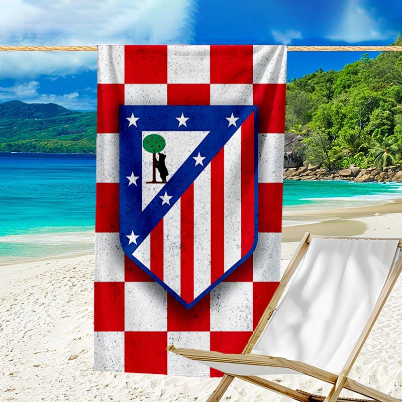 1pc Football Team (74) Beach Towel, Beach and Seaside Swimming Pool Equipment, Fashion Pattern, Rectangular, Travel Essentials