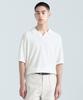 Boucle Slit Neck Knitted Polo Shirt [Ivory]