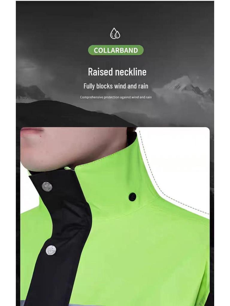 Unisex Raincoat Set: Split Design, Full Coverage, Heavy Rain Protection for Electric Motorcycle Riders