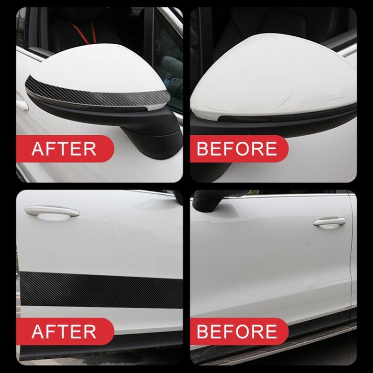 Universal Car Carbon Fiber Door Anti-collision Strip Protection Guards Trims Stickers Tape