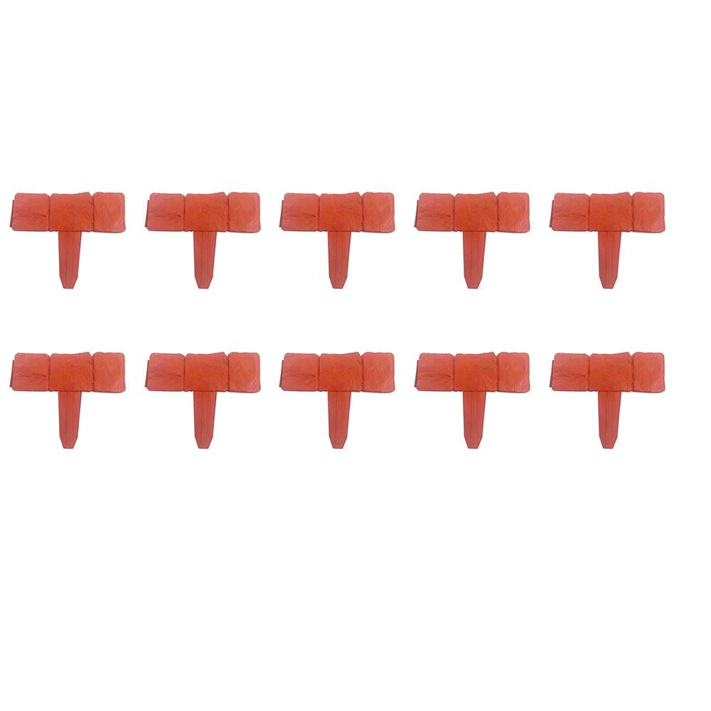 10Pcs Moisture-resistant Corrugated Fence Weatherproof Flower Bed Edging Fence Garden Decoration