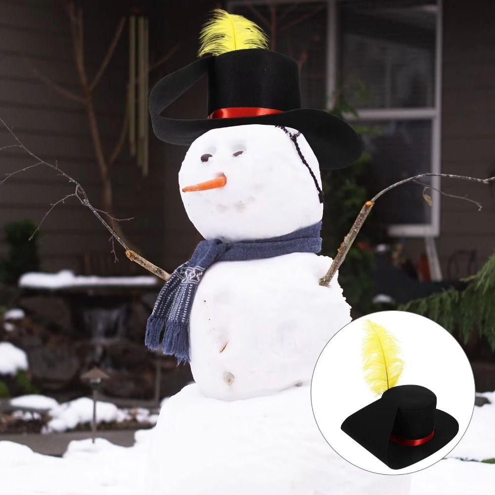 Dress Up Snowman Costume Hat Vintage Design Cosplay Felt Cap Magician Hat  Christmas Party