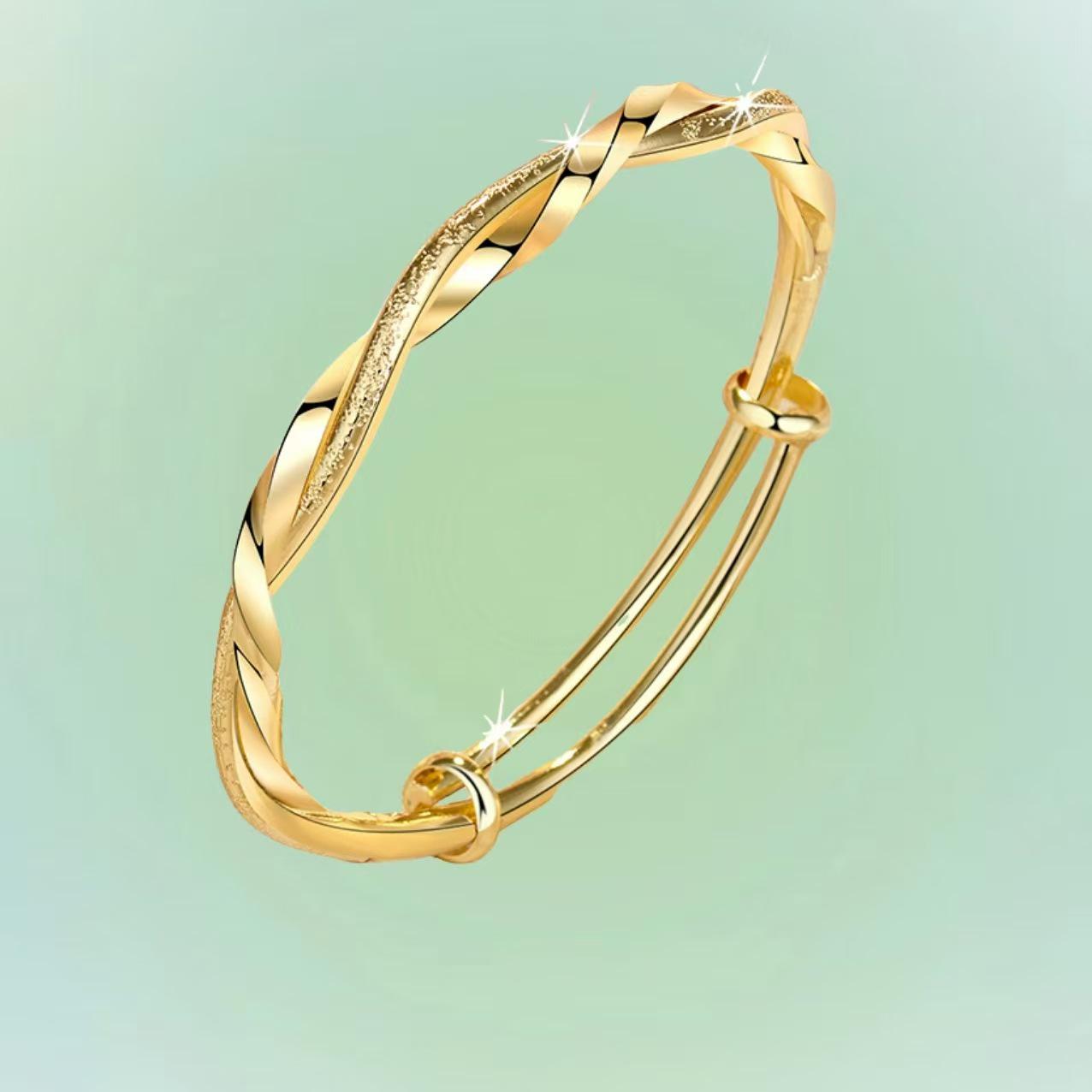 

Золотой браслет Мёбиуса для девушки - Переплетенная коса Любовь переплетена Пуш-пульный браслет Alloy