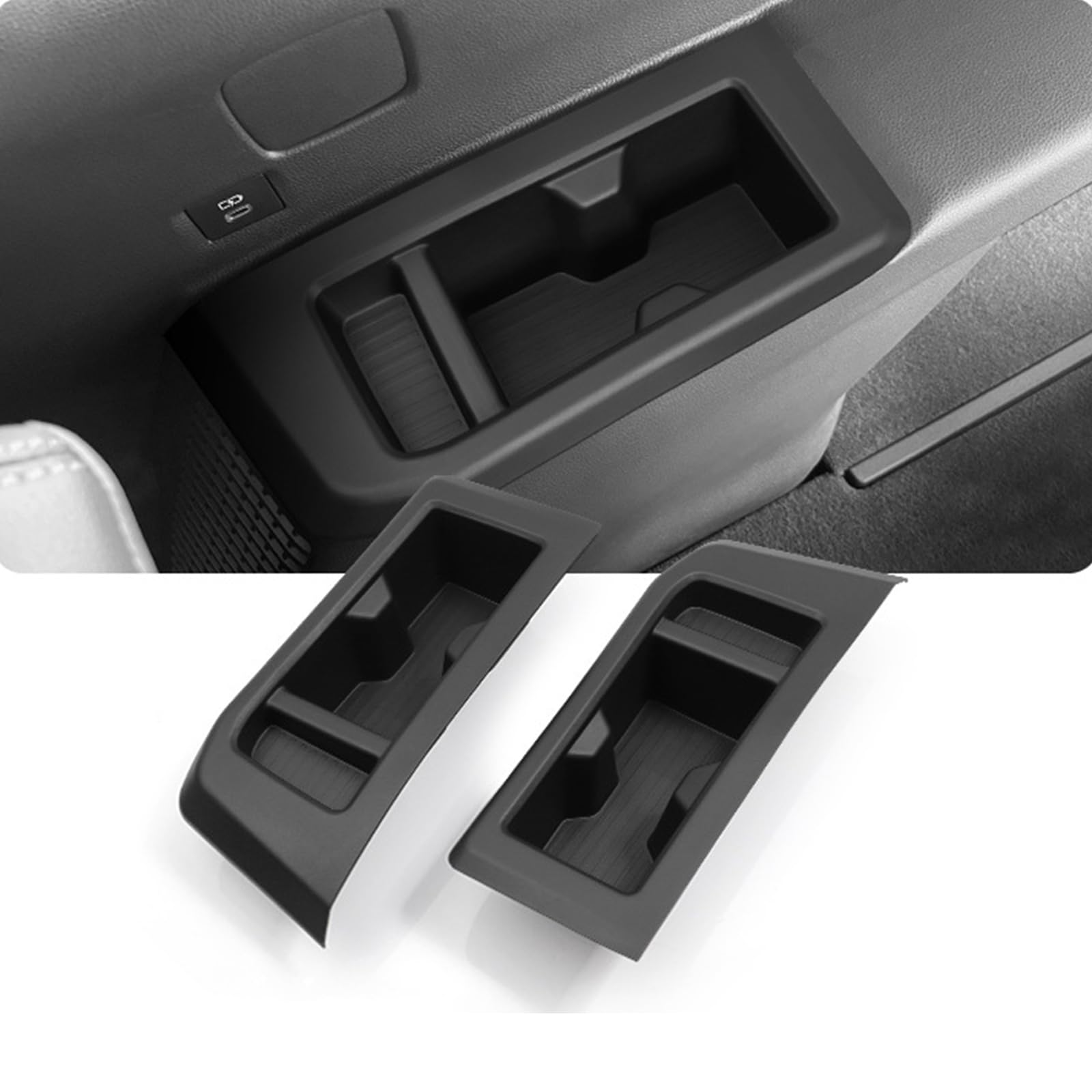 

Fucaten Подстаканник для автомобиля Совместим с Toyota Land Cruiser серии 250 Консольный лоток Подстаканник Крышка Хранение Материал TPE Ряд Подстаканник (Март 2024~) (третий чёрный