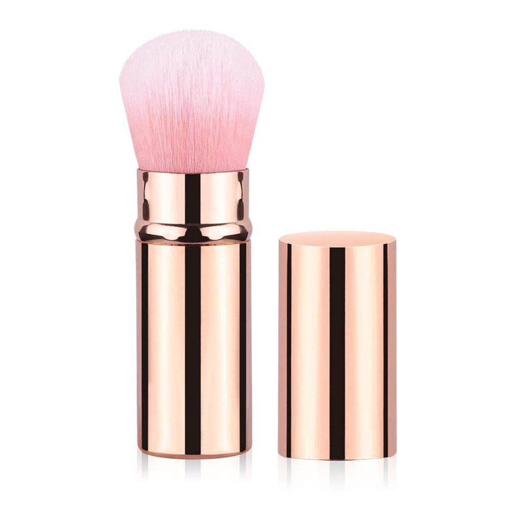 Kompaktní zatahovací štětec na make-up - na tvářenku, pudr, nástroj s houbičkovou hlavou