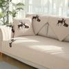 Sofa Cushion Four Seasons General Fabric Cotton Non-slip Simple Modern Summer Garden Living Room Cotton Linen Sofa Cover Hood.