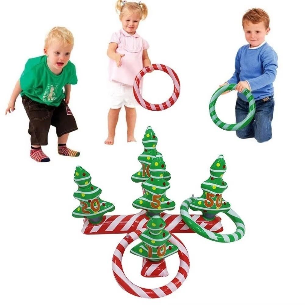 Reindeer Antler Ring Christmas Toss Toy PVC Ring Toss Game Funny Inflatable Christmas Tree Gift