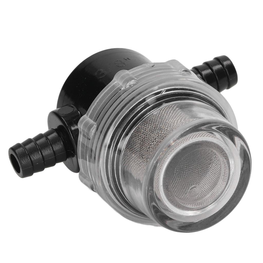 Water Pump Filter In Line Stainer Barb ABS 3 8in 1 2in Output for DC 12V 80 PSI Pumps