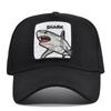Cute Shark Embroidered Baseball Cap Adjustable Cotton Casual Cartoon Pattern Hat