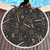 Vintage Floral Round Beach Towel,Microfiber Boho Beach Blanket Sand Free Quick Dry Bath Towel Absorbent Meditation Rug Yoga Mat