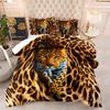 Realistic Animal Wolf Tiger Three-Piece Feather Silk Cotton Quilt Summer Quilt Bedding