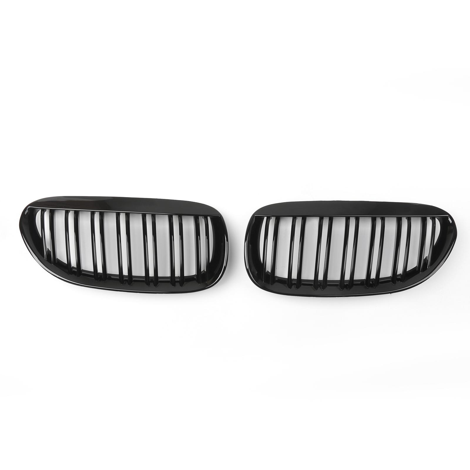 

Pair Front Bumper Hood Grille Grill For BMW E63 E64 M6 645Ci 650i 2004-2010