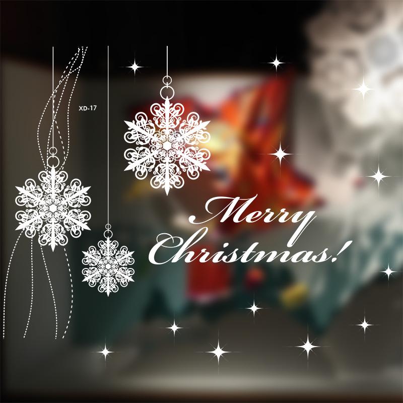 72x54CM White Christmas Static Cling Window Decal