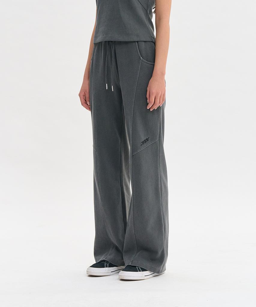 NINEZ Pigment Washed Semi-Bootcut Pants (2 Colors)