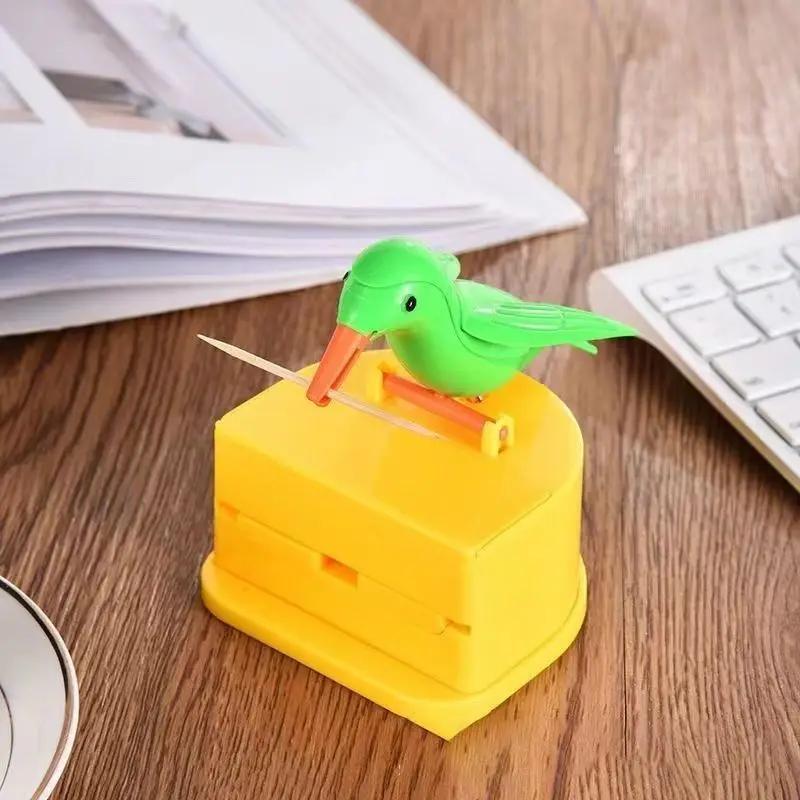 

Duck Detachable Toothpick Storage Box Bird Toothpick Box Dispenser Automatic Push-type Toothpick Holder Table Decoration Holder