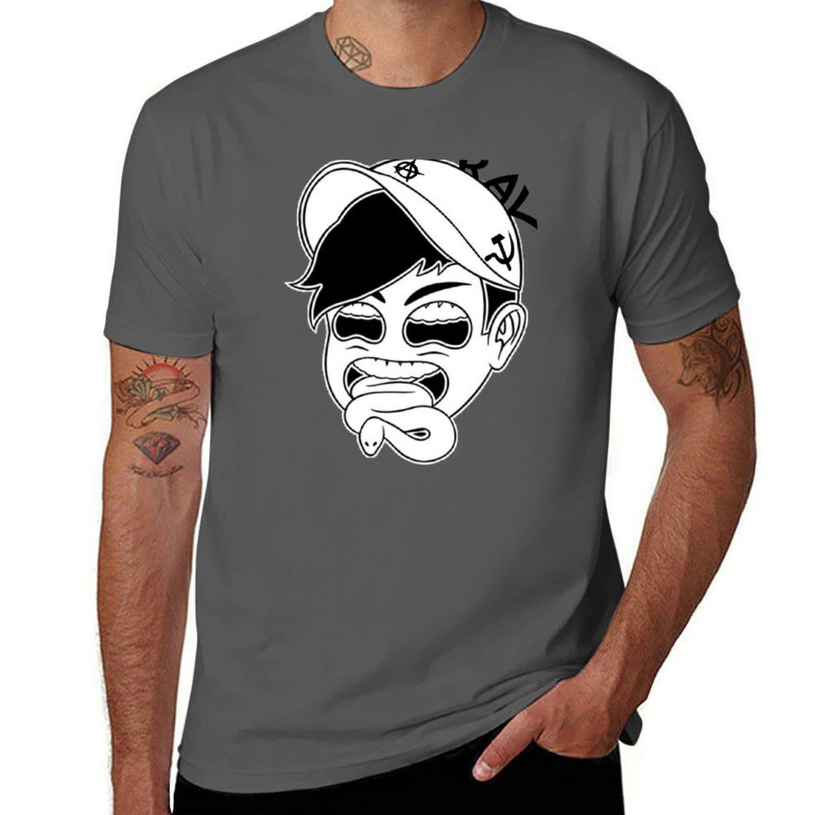 

Rav - Black & White T-Shirt graphic t shirts for man men t shirt cotton 100% man t shirts graphic T-Shirt 4XL