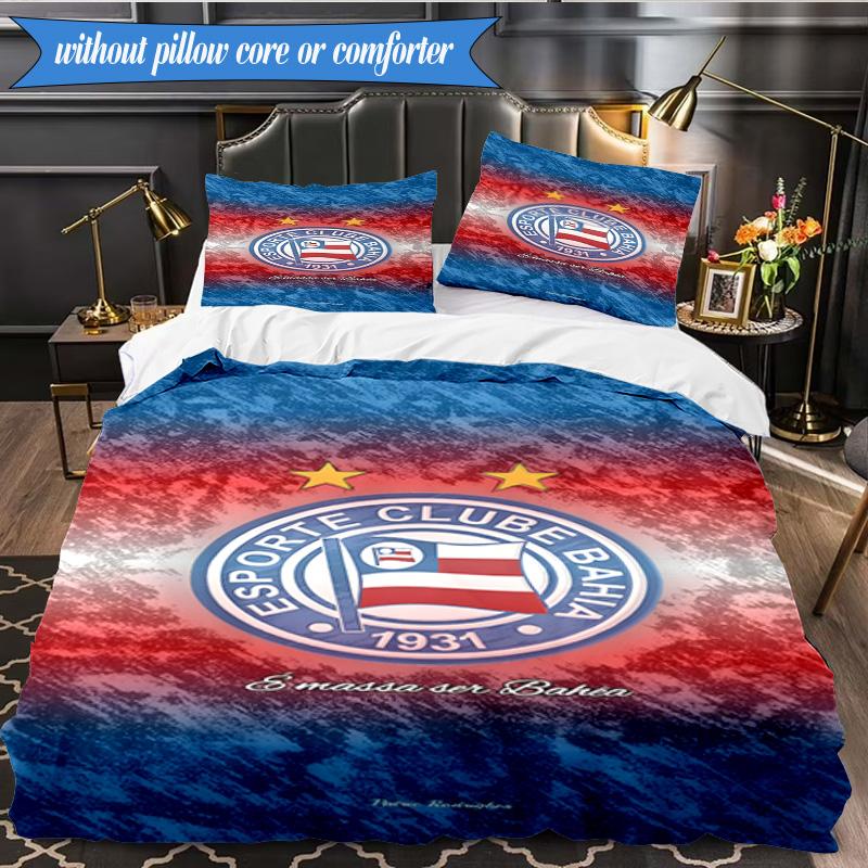3PCS Esporte Clube Printed Soft Bedding Set,Including 1pc Duvet Cover And 2pcs Pillowcases Perfect for Bedroom, Dormitory, Fan gift