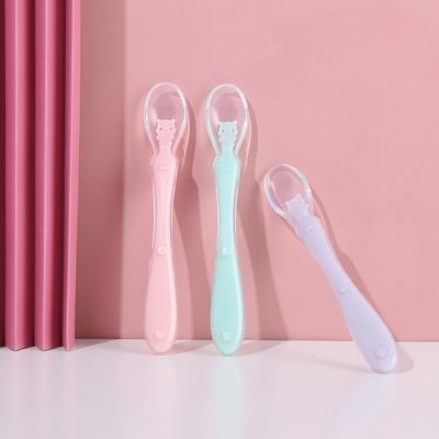 1Pc Silicone Spoon for Baby Consumption, Soft Spoon for Children and Newborns, Silicone Spoon for Baby Complementary Food Feeding
