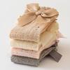 1 Pair Baby Cotton Mesh Socks with Butterfly Bow Thin Summer Crew Socks Breathable Seamless Knee-High Socks for Newborns Girls