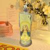 1/6Pcs LED Flameless Prayer Candles Flickering Fake Candle Jesus Devotional Prayer Candle Light Religious Tea Lights Decoration