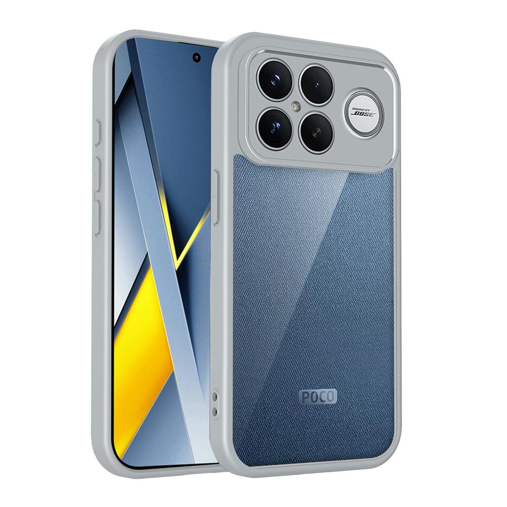 KEYSION Transparent Phone Case for Xiaomi POCO F8 Ultra Soft Silicone+PC Clear Shockproof Phone Back Cover for POCO F8 Pro