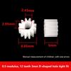 1Pcs N20 Geared Motor Micro, Motor 0.5 Modular Rack Guide 12-Tooth 15-Tooth 3Mmd Hole Gear Set