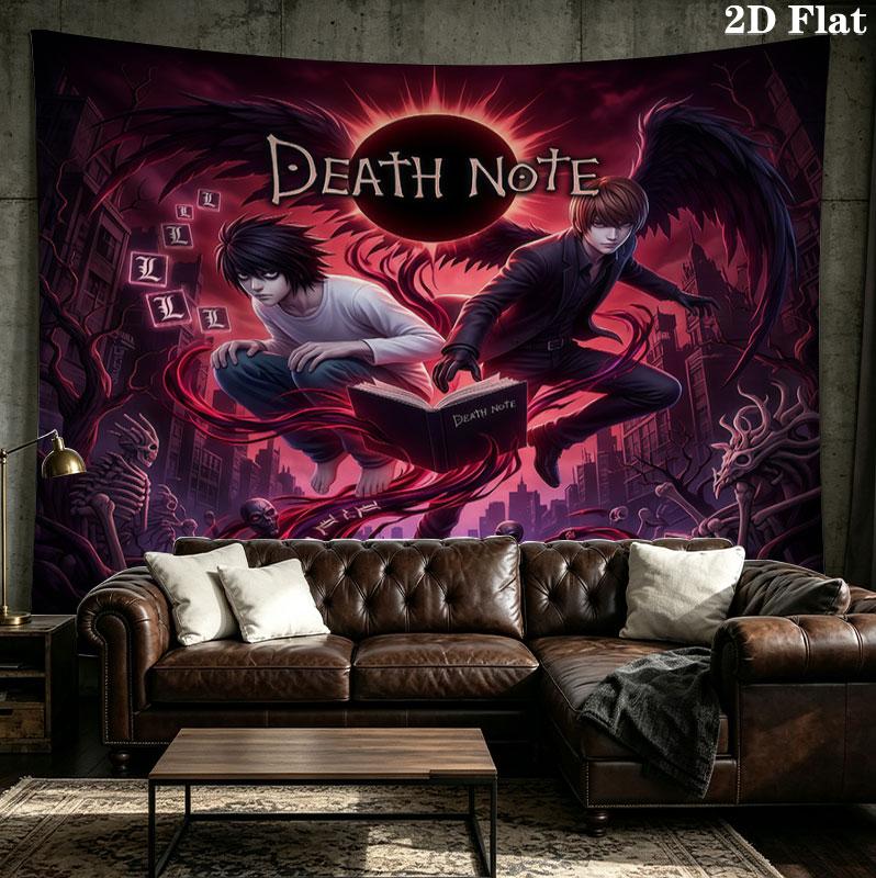 Tapeçaria de Parede Death Note Pendente Estético de Parede Manta de Tecido Impressa Tapeçarias Decorativas Para Quarto Sala de Estar Decoração de Casa