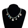 Beach Inspired Layering Necklace With Ocean Theme Charm Dainty Casual Jewelry Accessories For Everyday Wear