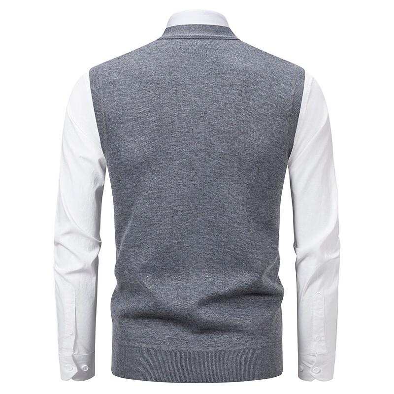 TUCANO Men's Argyle V-Neck Cardigan Sweater Vest